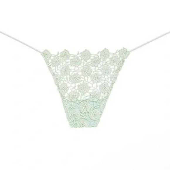 NWT For Love & Lemons Sage Lace Thong - Picture 1 of 4